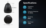 5-1/4” 2-Way Pendant Hanging Speaker (ODP-HS-518BK), Sold individually Audiopipe