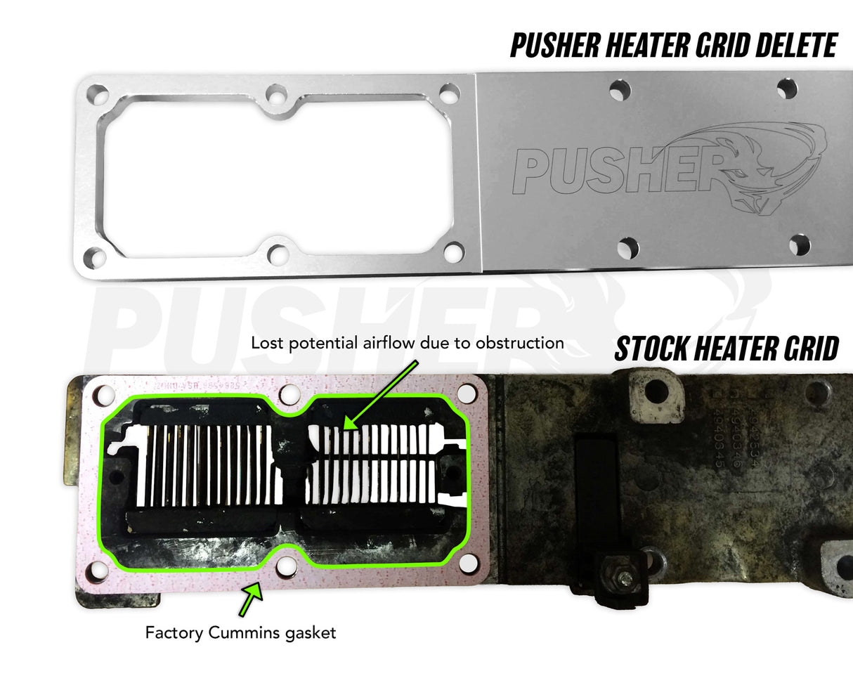 Pusher Heater Grid Delete for 2007.5-2024 Dodge Ram 6.7L Cummins