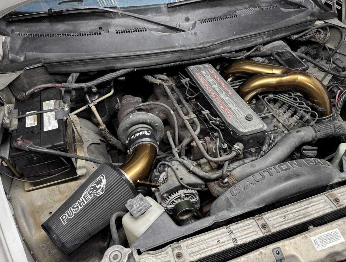 Pusher Front Mount Cold Air Intake System for 1994-2002 Dodge Cummins