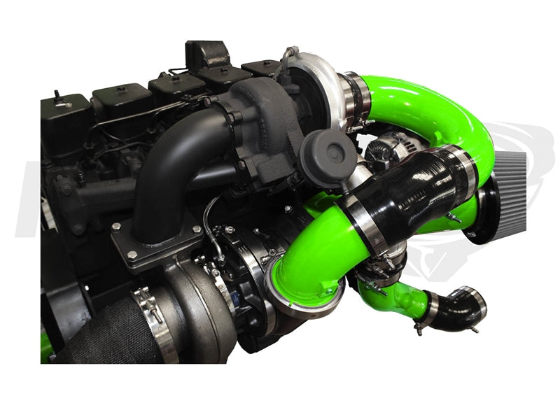 Pusher Low Mount Compound Turbo System for 1994-1998 Dodge Cummins 12v