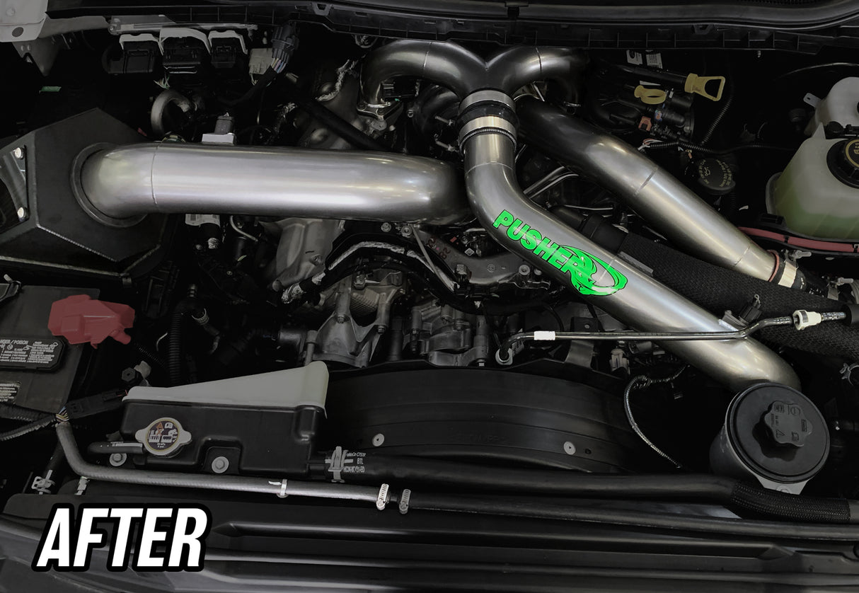 Pusher Coolant Reroute for 2011+ Ford F250/350 6.7L