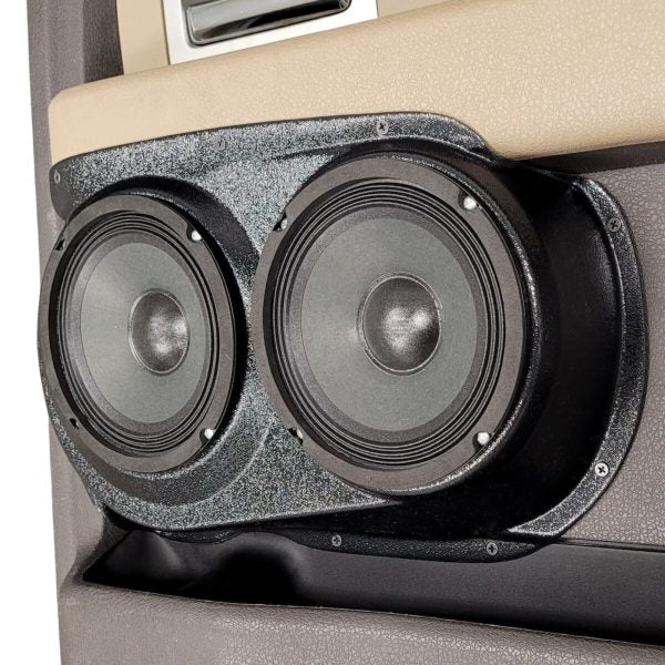 Custom Speaker Pods Dual 6.5″ Speaker Pods for the Rear Door of a 09-14 Ford F-150 Crew Cab Custom Speaker Pods