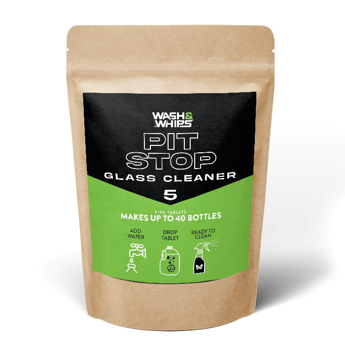 WASH&WHIPS Pit Stop Glass Cleaner / All Surface Cleaner Refill Tablets (Makes 5 Gallons) WASH & WHIPS