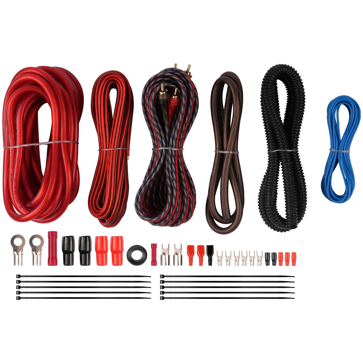 4 GA Power Install Kit for 1 Amplifier (PK-2500EX) Audiopipe