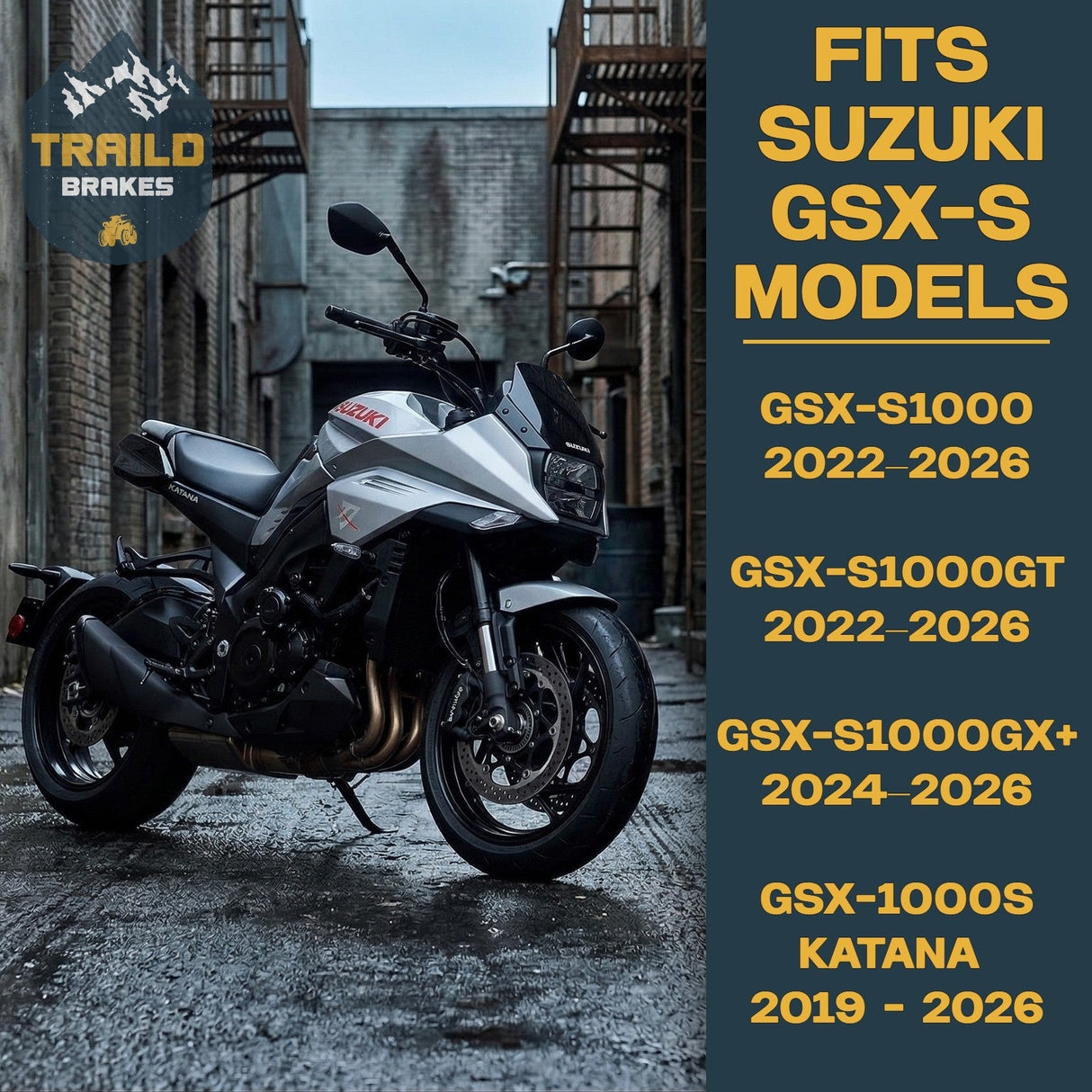 Suzuki GSX-S 1000/Katana 2019–2026 Ceramic Brake Pad Set Traild