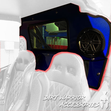 POLARIS RZR TURBO S REAR WINDSHIELD W/ SPEAKERS CUT-OUT 2018+