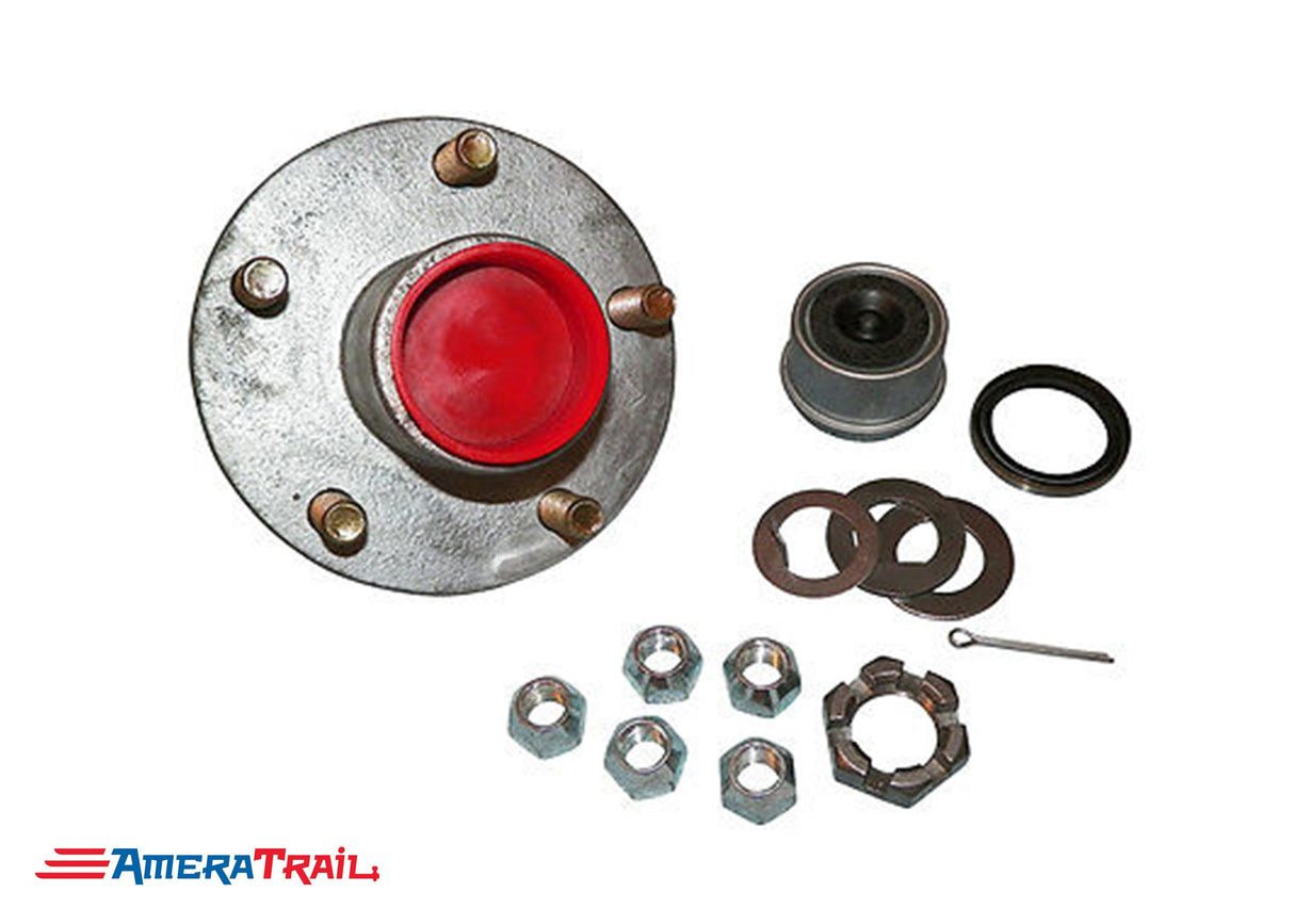5 Lug Complete Hub Kit for 3500LB Axles, Fully Greased, 5 on 4.5 Lug Pattern
