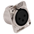 3 PIN XLR Female Chassis Socket (PRA-3FD-NKL) Audiopipe