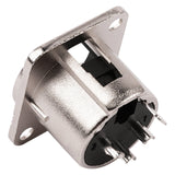 3 PIN XLR Male Chassis Socket (PRA-3MD-NKL) Audiopipe