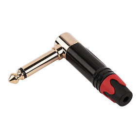 6.35mm Mono Right Angle Plug (PRA-63RA-MBG) Audiopipe