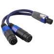 Male Quick Disconnect splitter to dual Female Quick Disconnect (PRA-SPKN-Y-M2F) Audiopipe