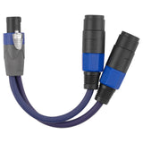Male Quick Disconnect splitter to dual Female Quick Disconnect (PRA-SPKN-Y-M2F) Audiopipe