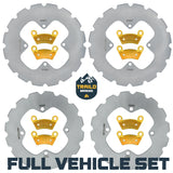 Polaris Ranger 400/500/570/700/800 Mid-Size 2006-2022 Ridge Rider Rotor and Pad Kit