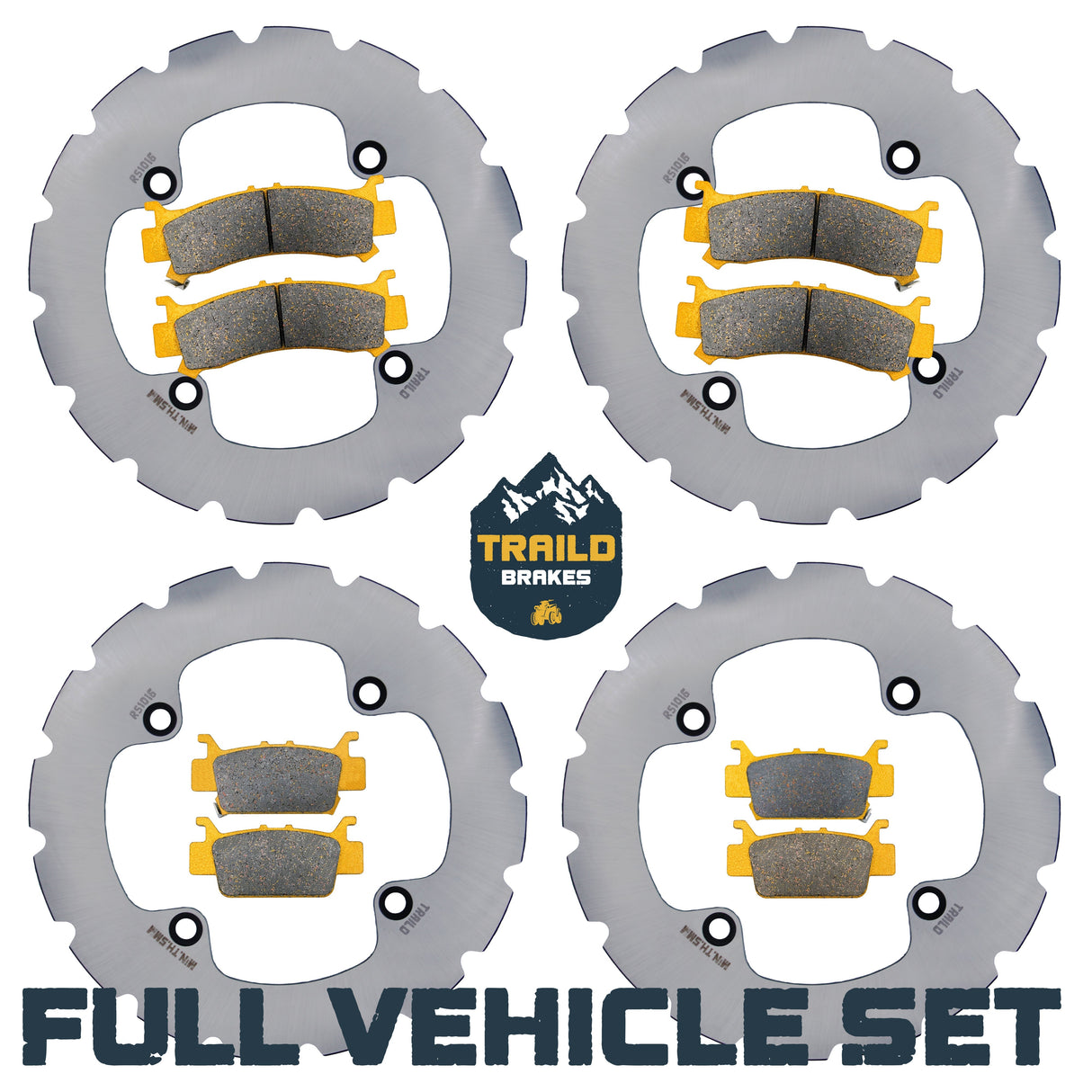 Honda Talon 1000R/1000X/1000X-4 2019-2026 Ridge Rider Rotor and Pad Kit Traild