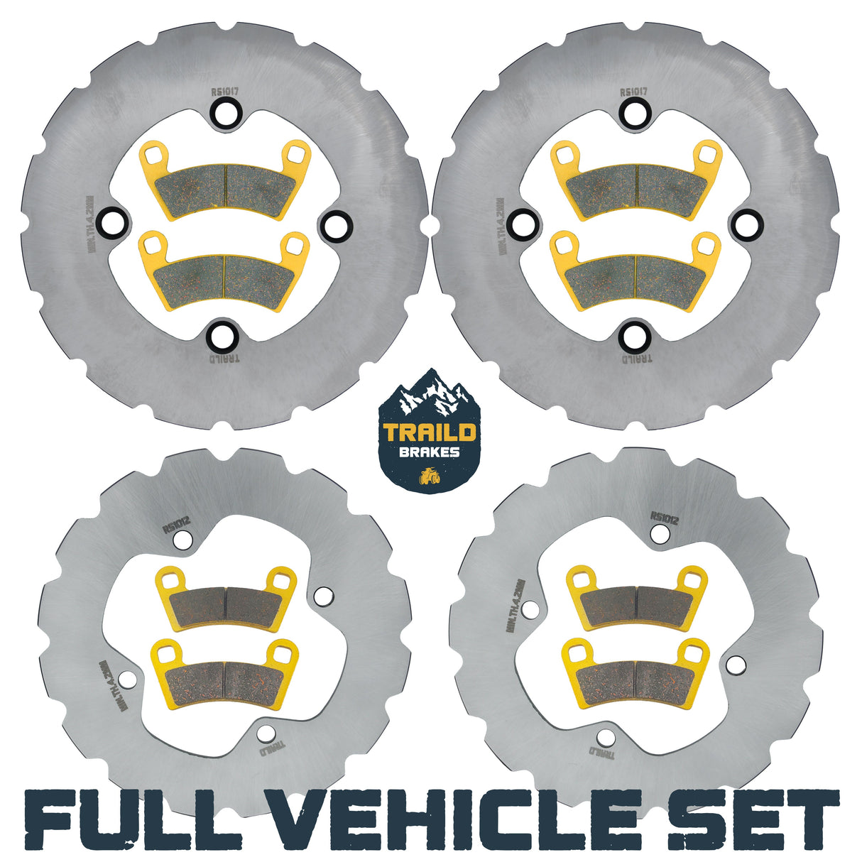 Polaris Ranger XP 1000 / XP Kinetic 2021-2027 Ridge Rider Rotor and Pad Kit Traild