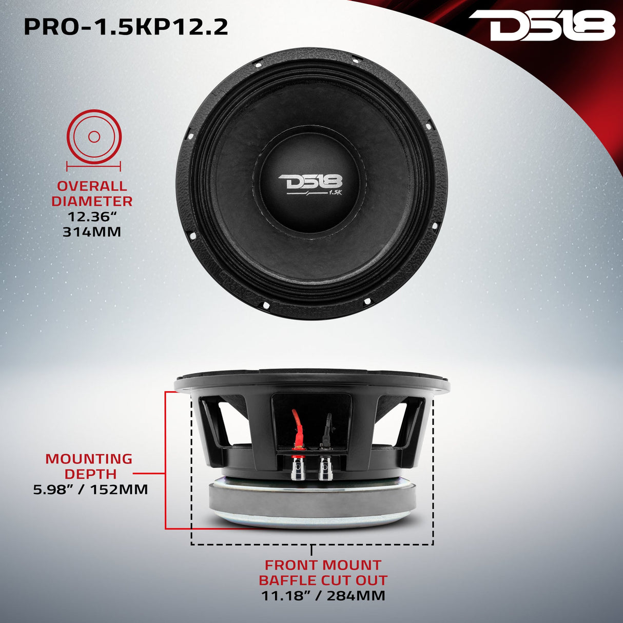 PANCADÃO Mid-Bass Loudspeaker 12" 1500 Watts Rms 2-Ohm
