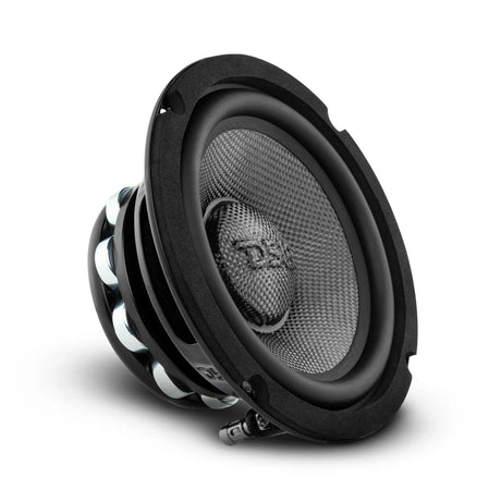 DS18 PRO-CF6.4NR 6.5" 250W RMS Neodymium Carbon Fiber Water Resistant Cone Midbass Speaker (Single) DS18