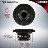 DS18 PRO 6.5" Shallow Coaxial Hybrid Mid-Range Loudspeaker with Built-in Driver 150 Watts Rms 4-Ohm