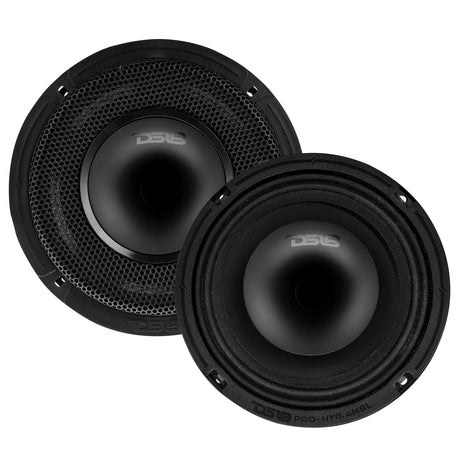 DS18 PRO 6.5" Shallow Coaxial Hybrid Mid-Range Loudspeaker with Built-in Driver 150 Watts Rms 4-Ohm