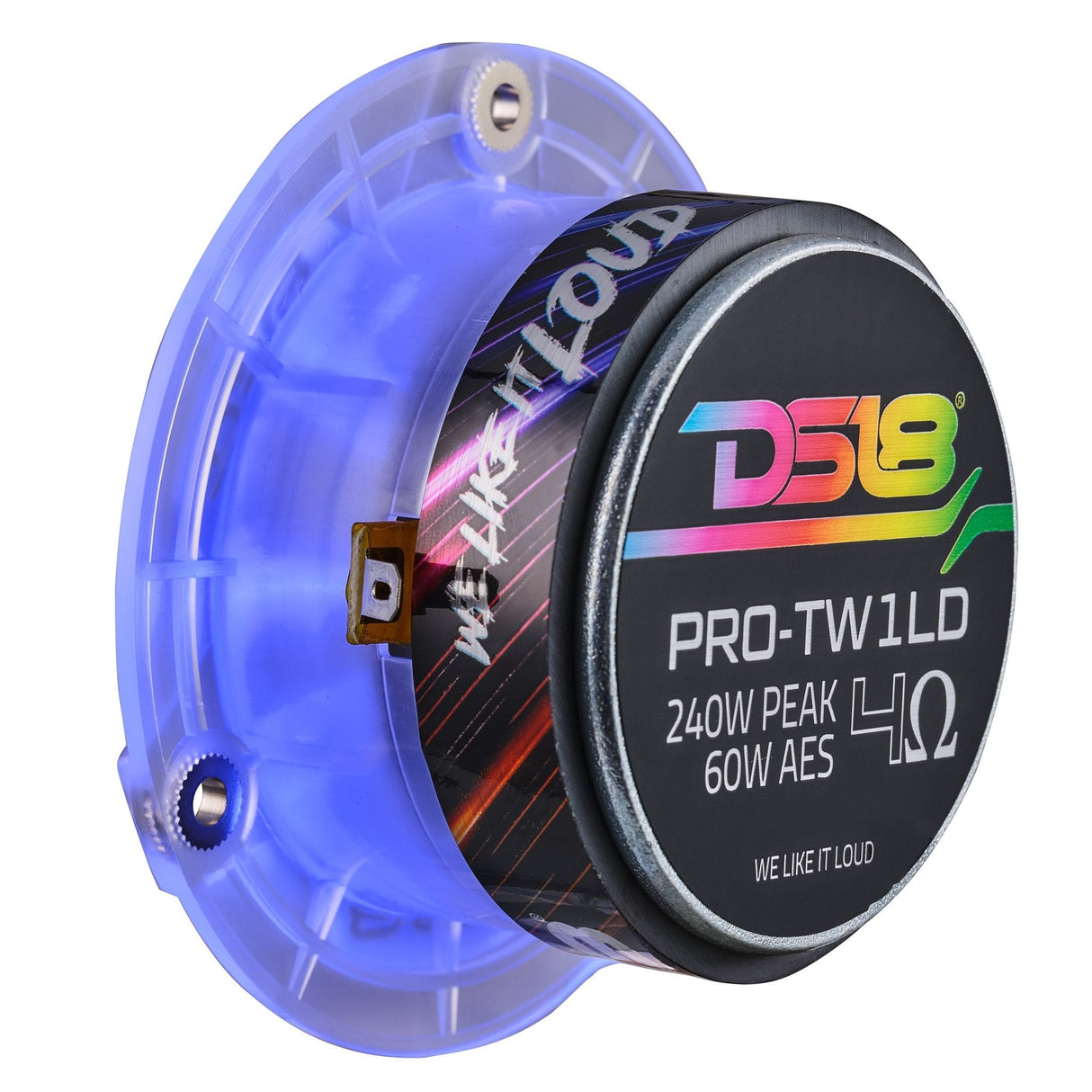 3.8” Super Bullet Tweeter with 1” Aluminum Voice Coil & Digital LED Lights DS18