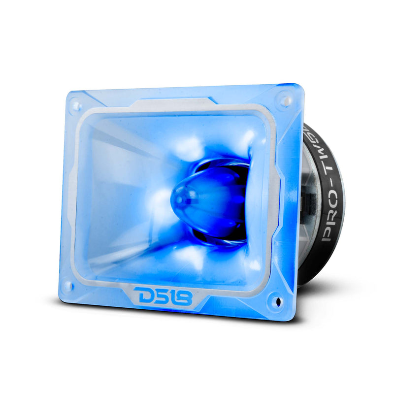 4" x 5.35" Super Bullet Tweeter 250 Watts 1.5" Aluminum 4-Ohm Vc with RGB LED Lights