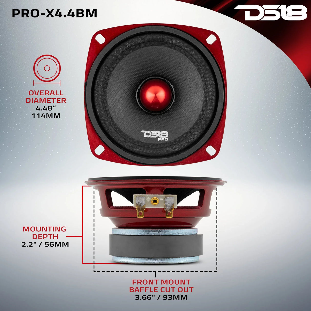 PRO-X Mid-Range Loudspeaker with Bullet