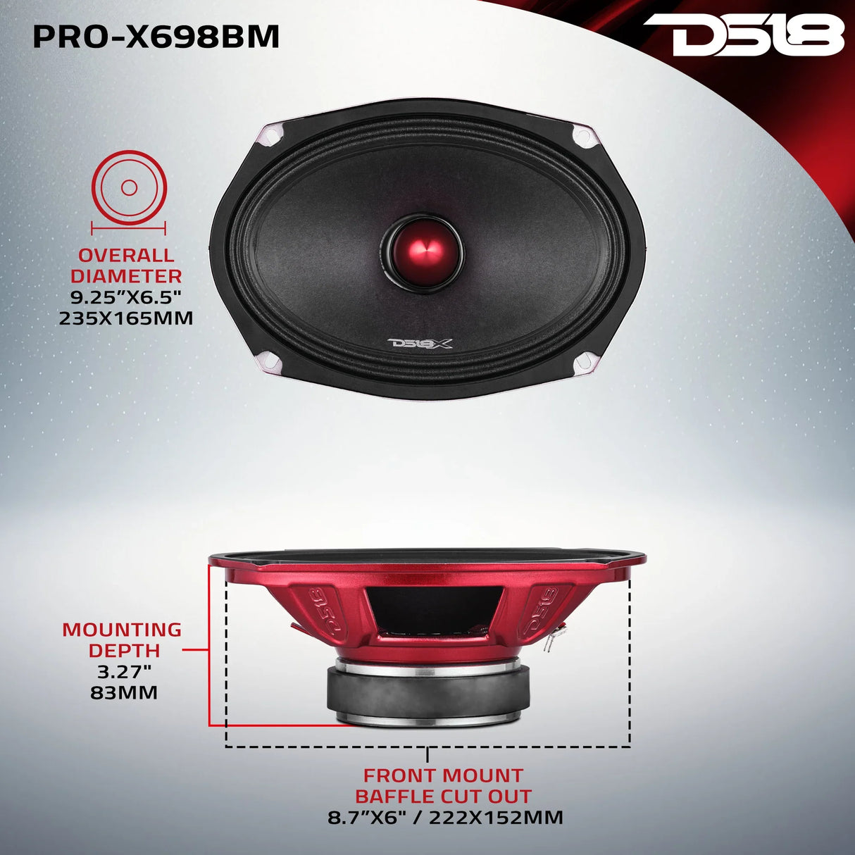 PRO-X Mid-Range Loudspeaker with Bullet
