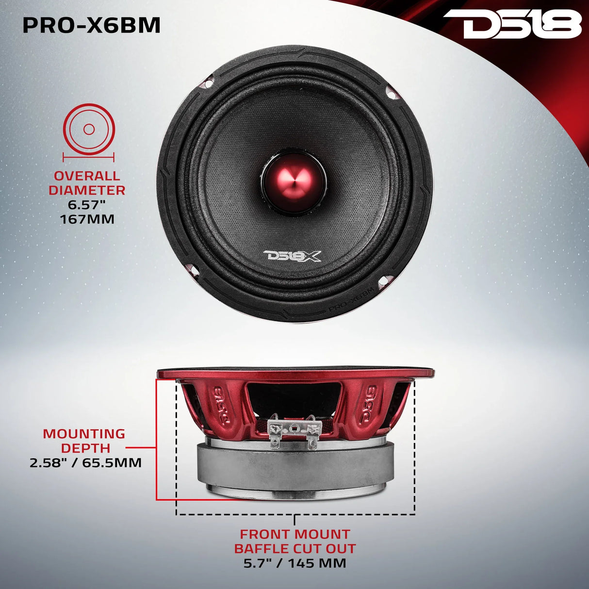 PRO-X Mid-Range Loudspeaker with Bullet