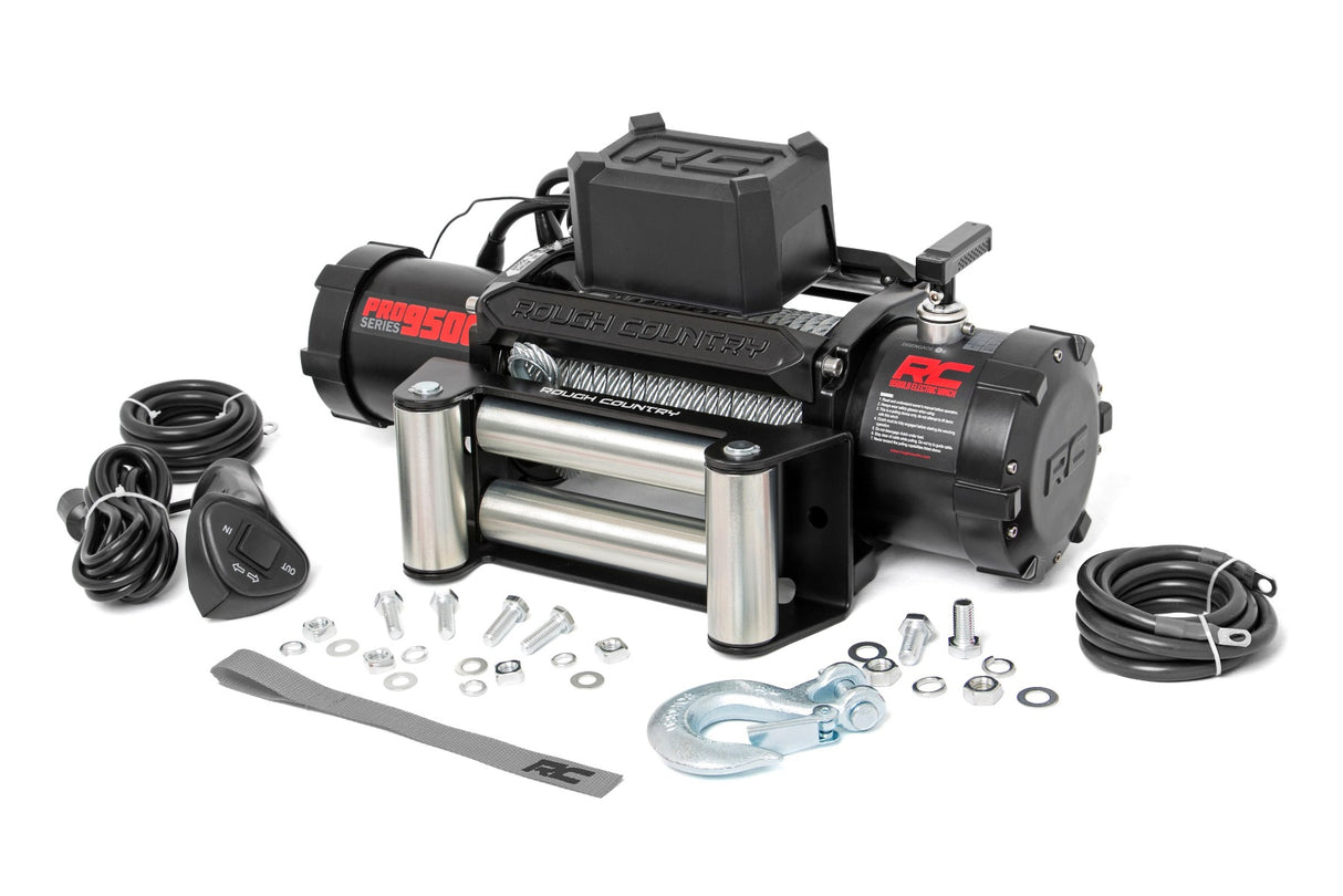 9500-Lb Pro Series Winch Steel Cable Rough Country