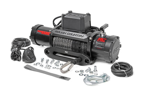 9500-Lb Pro Series Winch Synthetic Rope Rough Country