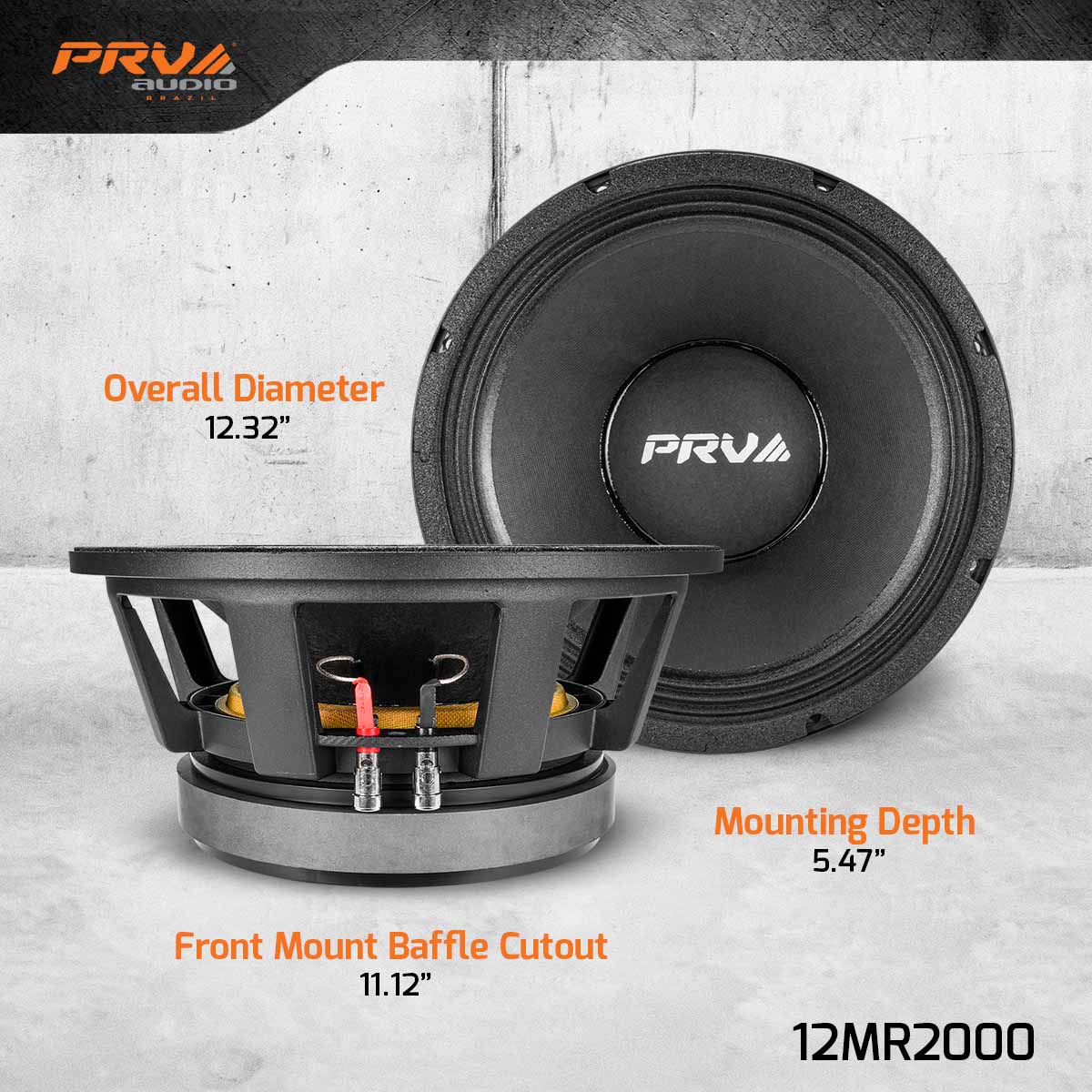 PRV - 12MR2000 | 12" MIDRANGE LOUDSPEAKER PRV