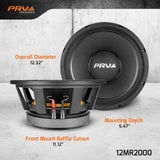 PRV - 12MR2000 | 12" MIDRANGE LOUDSPEAKER PRV
