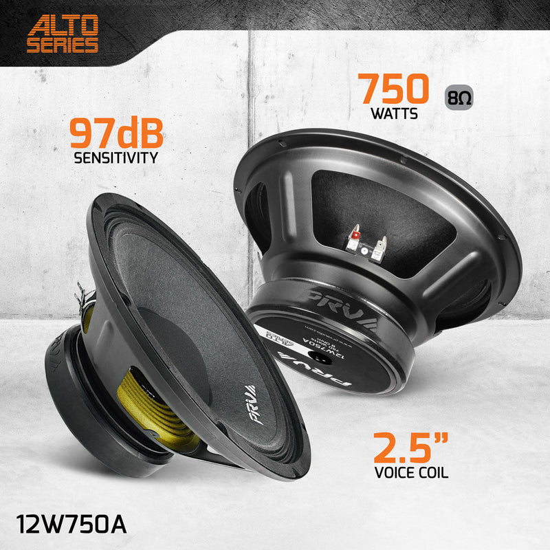 PRV AUDIO 12 Inch Woofer Speaker 12W750A 750 Watts Program Power PRV