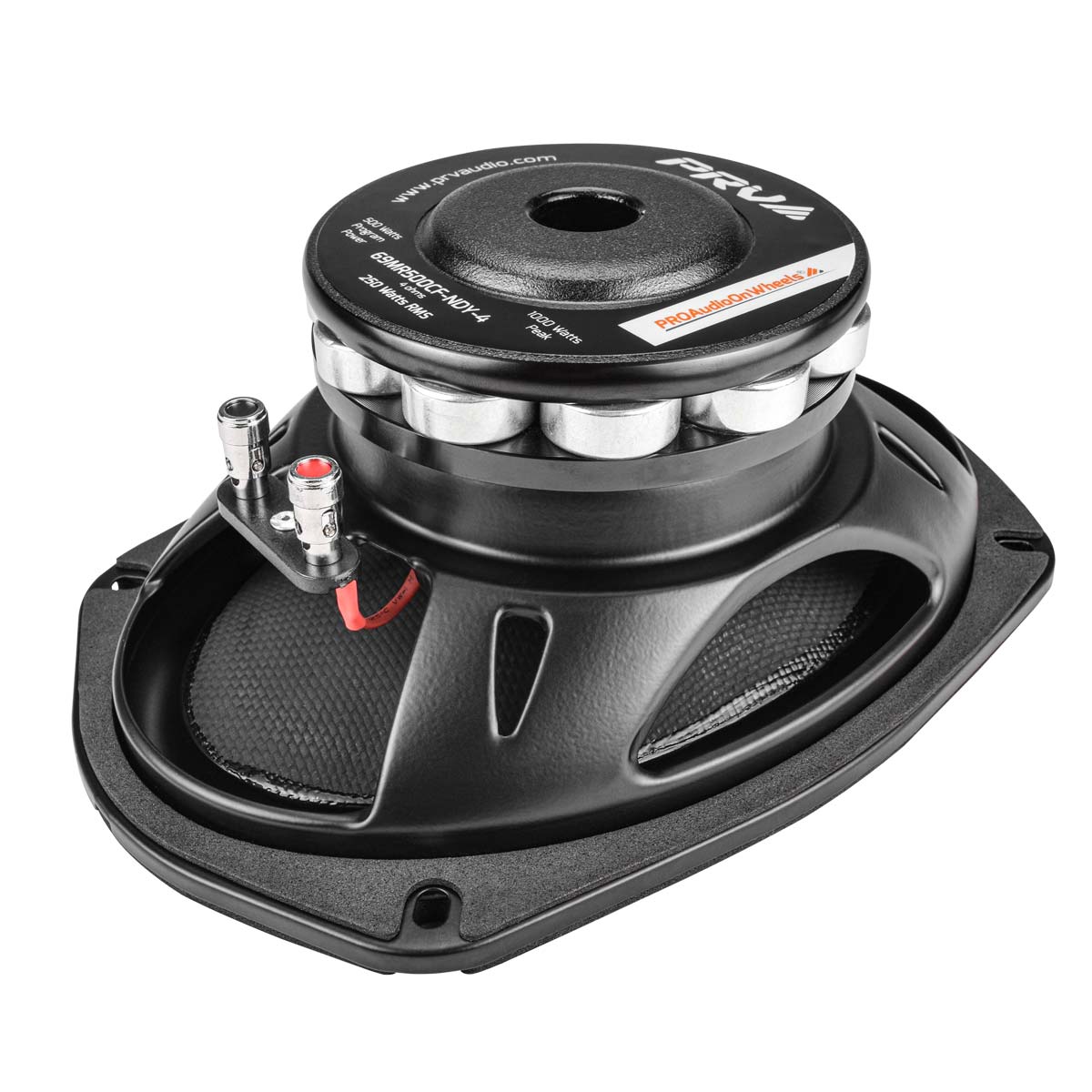 PRV AUDIO Carbon Fiber 6x9 Midrange Speaker 500 Watts 4 Ohm Neodymium 69MR500CF-NDY-4 (PAIR) PRV