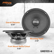 6MB100-4 (PAIR) | 6.5" MIDBASS LOUDSPEAKER PRV