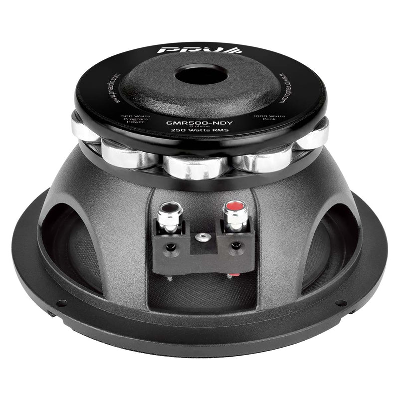 PRV AUDIO 6.5 Inch Midrange Speaker 6MR500-NDY 500 Watts 8 Ohm Neodymium Magnet PRV
