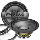 PRV AUDIO Carbon Fiber 8" Midrange Speaker 500 Watts 4 Ohm Neodymium 8MR500CF-NDY-4 Water Resistant Pro PRV