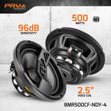 PRV AUDIO Carbon Fiber 8" Midrange Speaker 500 Watts 4 Ohm Neodymium 8MR500CF-NDY-4 Water Resistant Pro PRV