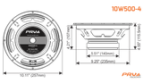 PRV Audio 10W500-4 10 Inch Pro Audio Woofer 4 Ohms