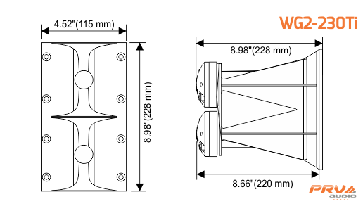 PRV Audio WG2-230Ti Dual Line Array Compression Driver