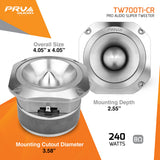 TW700Ti-CR | Super Tweeter, 4" Titanium 8 Ohm Chrome PRV