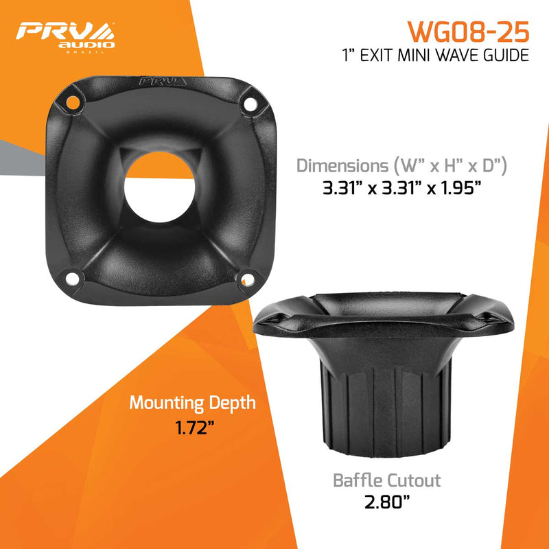 PRV WG08-25 Waveguide 1" EXIT MINI WAVEGUIDE PRV