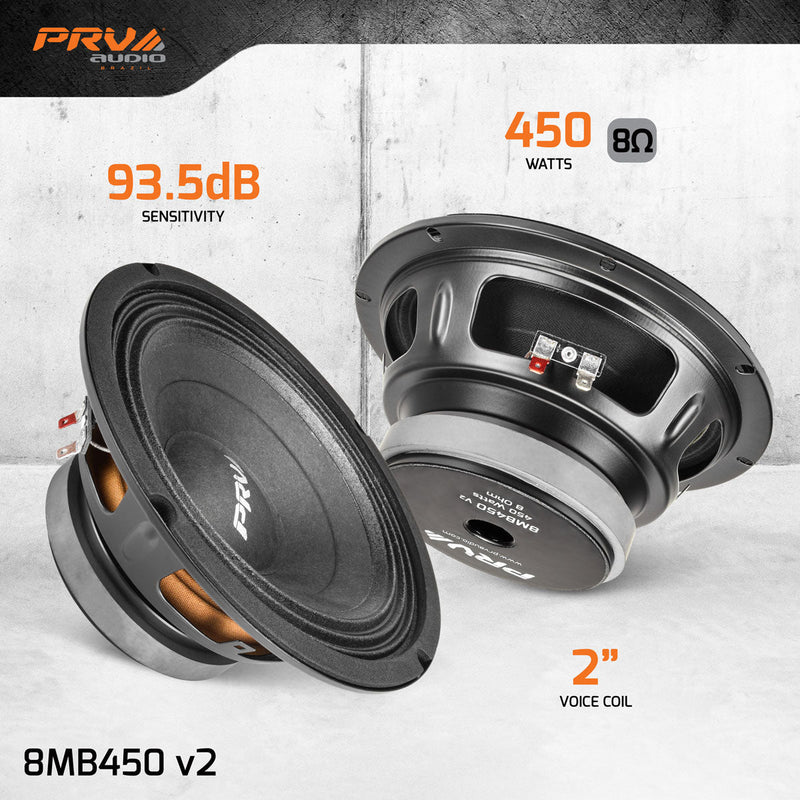 8MB450 v2 PRV 8" MIDBASS LOUDSPEAKER PRV