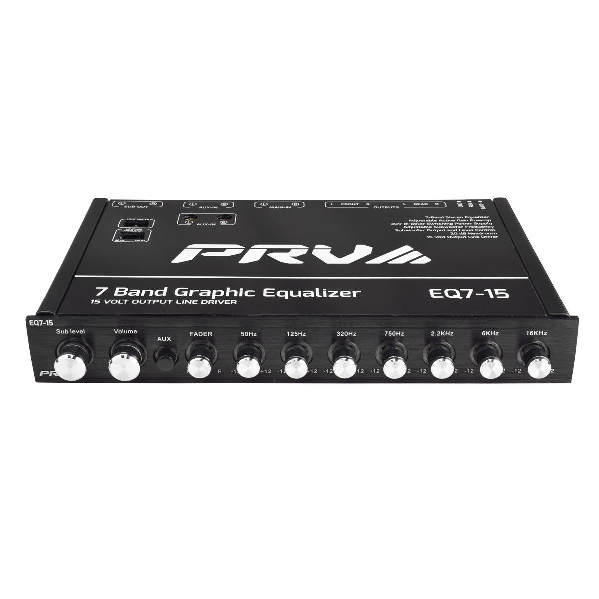 PRV EQ7-15 15 Volts 7 Band Car Audio Equalizer PRV