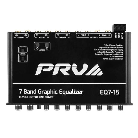 PRV EQ7-15 15 Volts 7 Band Car Audio Equalizer PRV