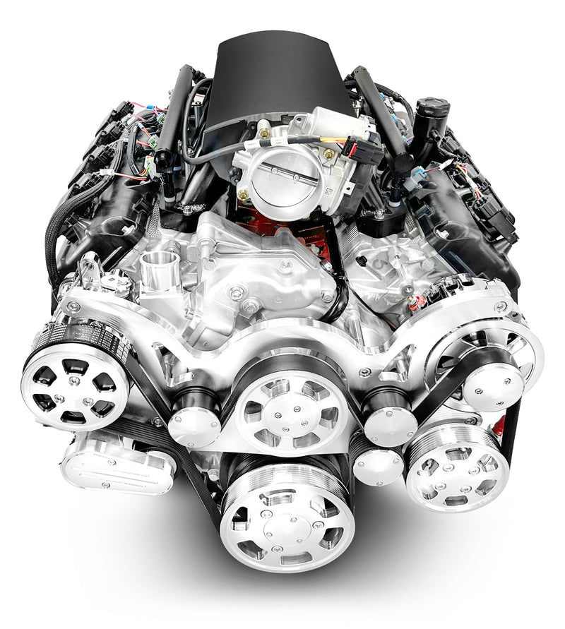 Chrysler Hemi Compatible 426 c.i. Pro Series Engine - 610 Horsepower - Deluxe Dressed - Polished Pulley Kit - Fuel Injected