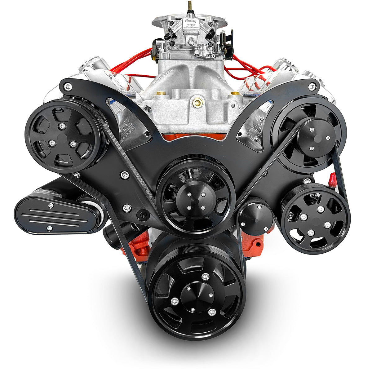 GM Big Block Compatible 598 c.i. Pro Series Engine - 741 Horsepower - Deluxe Dressed - Black Pulley Kit - Carbureted