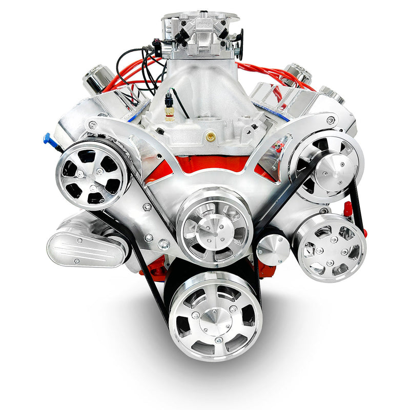 GM Big Block Compatible 632 c.i. Pro Series Engine - 815 Horsepower - Deluxe Dressed - Polished Pulley Kit - Fuel Injected