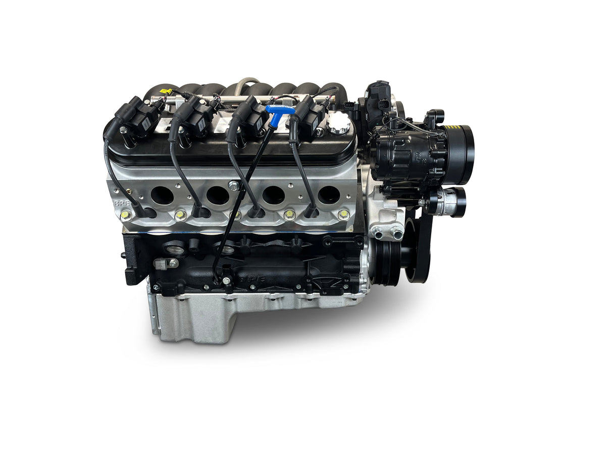 GM LS Compatible 376 c.i. Pro Series Engine - 530 Horsepower - Deluxe Dressed - Black Pulley Kit - Holley Terminator X EFI System