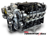 GM LS Compatible 376 c.i. Pro Series Engine - 510 Horsepower - Deluxe Dressed - Polished Pulley Kit - Holley Terminator X EFI System